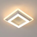 Comely - plafonnier led moderne, 24w 2700lm lampe de plafond carr�, luminaire plafonnier led en acrylique ...