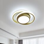 Comely - plafonnier led, moderne lampe de plafond 35w 2350lm, rond or luminaire plafonnier pour couloir ...
