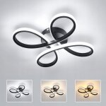 Comely plafonnier led moderne, lampe de plafond 28w 3150lm, luminaire plafonnier acrylique en forme de ...