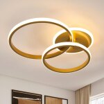 Comely - plafonnier led or, 42w 4700lm lampe de plafond moderne en aluminium, acrylique luminaire plafonnier ...