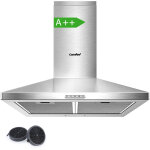 Comfee ? hotte aspirante d�corative 60cm ? d�bit 400 m� / h ? classe a + ? 3 vitesses ? mode recyclage ...