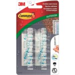 Command 17017 aw pack de 8 crochets attache - fils de ext�rieur transparent avec bandes blanches