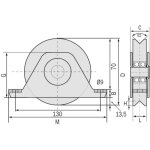 Communello - roue  support intrieur  gorge triangulaire 336 v diamtre 120 mm - 2 roulements pour ...