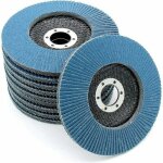 Compartiments disques bleu 10 pices 125 mm grain 80 inox disques abrasifs disques lamelles