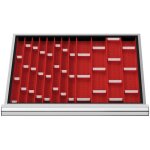 Compartimentage de tiroir stier plaques de cuvettes, blh 50 mm, dimensions int�rieures 600x450 mm, 6 ...