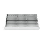 Compartimentage de tiroir stier s�parations en m�tal, blh 75 mm, dimensions int�rieures 800x450 mm, 12 ...