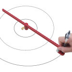 Compas de charpentier, r�gle circulaire en alliage d'aluminium de 300 mm, trusquin pour cercles en aluminium, ...