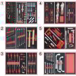 Composition d'outils 6 tiroirs pour servante, 202 pices