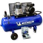 Michelin - compresseur 150 litres 3cv avec coffret cl  choc