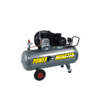 Compresseur - mecafer - 200 l - 3hp - bicylindre courroie - 10 bars - semi pro powermonster