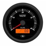 Compte - tours avec compteur horaire 12 / 24 volt diam�tre 80 mm newgardenstore