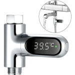 Compteur d'eau � affichage led thermom�tre de douche num�rique moniteur de temp�rature de bain instrument ...
