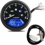 Compteur de vitesse num�rique pour moto, tachym�tre 12 000 tr / min, 199 km / h, universel pour cylindres ...
