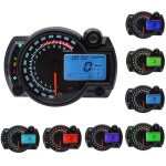 Compteur de vitesse universel pour moto 7 couleurs, 15000 tr / min �cran lcd num�rique rx2n instrument ...