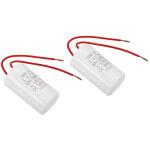 Condensateur cbb60 8uf 450v ac 2 fils 12cm 50 - 60hz film polypropyl�ne plastique pour pompe � eau blanc ...