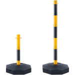 C�nes de d�limitation de trafic r�glables , lot de 4 avec base remplissable et cha�ne de 8 pieds pour ...