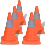 Cônes de signalisation escamotables 5 pcs 42 cm vidaxl Cônes de signalisation escamotables 5 pcs 42 cm vidaxl