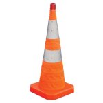 Viso - cône de signalisation pliant classe 2 avec lumière rouge sur le dessus hauteur 550 mm paquet replié ... Viso - cône de signalisation pliant classe 2 avec lumière rouge sur le dessus hauteur 550 mm paquet replié ...