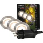 Connect to shine kit de d marrage padouk avec lot de 3 spots encastrables led, ip67