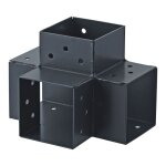 Suki - connecteur 4d angle 90° pour poteau bois, h. 9 x p. 9 cm Suki - connecteur 4d angle 90° pour poteau bois, h. 9 x p. 9 cm