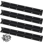 Connecteur d'angle en l, lot de 4, �querre d'angle perfor�e 90 degr�s, renfort robuste pour bois, pour ...