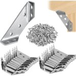 Connecteur d'angle de meuble universel 20 pi�ces, support d'angle triangulaire multifonctionnel en acier ...