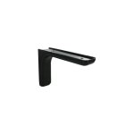 Console �querre leonard acier et plastique noir, 80x117mm.