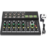 Console de mixage num�rique portable 10 canaux mix5210fx, table de mixage compacte pour studio avec alimentati ...