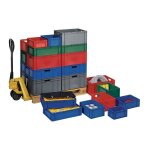 La - ka - pe - bac gerbable de transport l400xl300xh320mm - tk400 / 320 - 0 vert