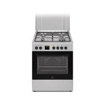 Cuisiniere gaz continental edison cecg60fcs1 - 4 feux - l59, 8 x p61 xh83cm - silver