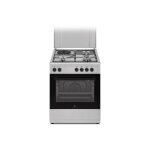 Continental edison - cuisiniere mixte cecm60fcs - 3 feux gaz + 1 �lectrique - l59, 8 x p61 xh83 cm - ...