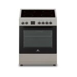 Continental edison - cuisiniere vitroc�ramique cecv60fcs - 4 feux - l58, 8 xp61 xh83 cm - silver