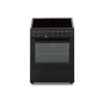 Continental edison - cuisiniere vitroc�ramique cecv60fcb - 4 feux - l58, 8 xp61 xh83 cm - noir