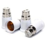 Convertisseur de culot de lampe b22 � e27 � vis, adaptateur de culot de lampe, support de lampe, 4 pi�ces, ...