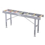 Convoyeur a rouleaux reglable en hauteur 2000 x 450 mm