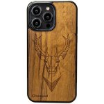 Coque en bois bewood pour iphone 14 pro max imbuia deer