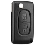 Coque de cl� pliable 2 boutons ce0536 pour peugeot 207 / 308 / 3008 et citro�n c3 / c4 ? compatible, ...
