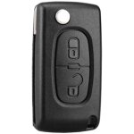 Coque de cl� pliable 2 boutons ce0536 pour peugeot 207 / 308 / 3008 et citro�n c3 / c4 ? lot de 2 pi�ces ...