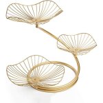 Corbeille � fruits � 3 �tages, corbeille � fruits dor�e, corbeille � fruits d�corative livr�e avec une ...