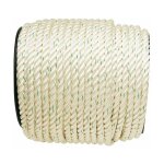 Ecolands - cordage polyamide nylon blanc liser vert corderies tournonaises - longueur 100 m - diamtre ...