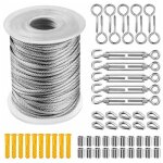 Promotion corde en acier inoxydable � suspendre kit, c�ble en acier inoxydable rev�tu de nylon, tendeur ...