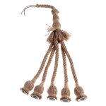 Corde de chanvre r�tro 5 t�tes pour suspension luminaire plafonnier vintage avec douille e27