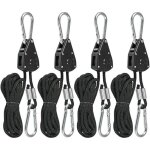 Corde � cliquet avec crochet 4 pcs poulie a cliquet tendeur de corde a cliquet, crochet reglable sangle ...