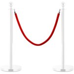 Corde de colonne rouge et argent� velours vidaxl