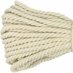 Corde macram�, corde �paisse grosse corde en coton tress�e, 8mm x 20m beige
