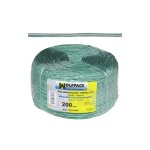 Corde tress�e en polypropyl�ne blanc / vert (bobine 200 m)