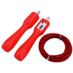 Corde � sauter ajustable 2, 6m avec compteur int�gr� pour entra�nement sportif et fitness (rouge)