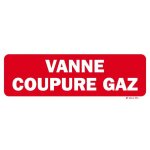 Panneau ' vanne coupure gaz' 300x100