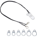 Cordon anti - perte pour appareil auditif, clip transparent et cordon noir, s�curit� enfants et personnes ...