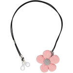 Cordon pour appareils auditifs binauraux � fleurs roses et grises, avec clip pour enfants et personnes ...